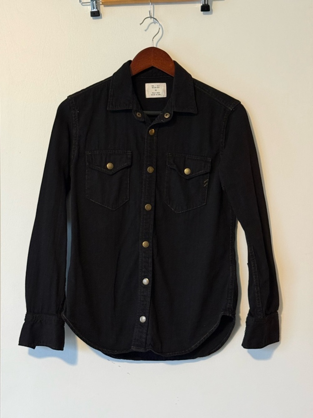 Billy Reid Women’s Black Denim Shoals Shirt XS
